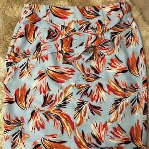 NWOT Lane Bryant Multi Color Belted Pencil Skirt